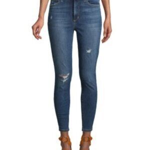 Joes Jeans high rise crop jean dark wash distressed 27 skinny jeans classic